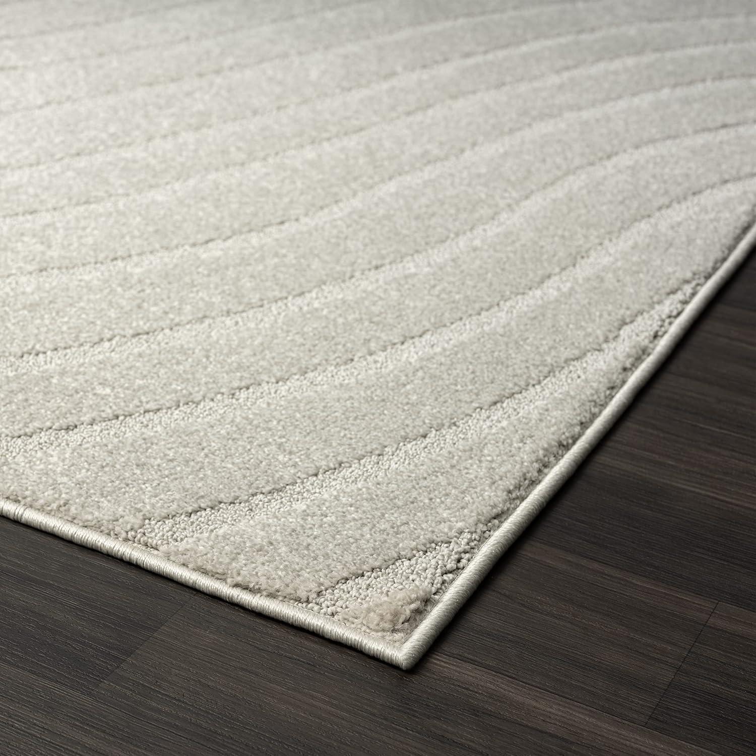 Luxe Weavers Modern Geometric Wave Gray 2x8 Area Rug