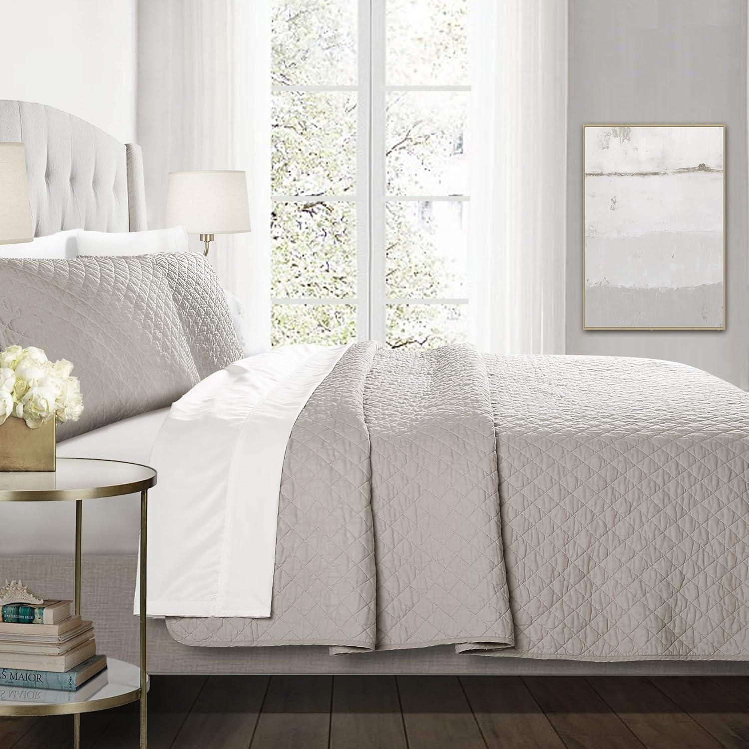 Lush Decor Ava Diamond Standard Cotton Modern & Contemporary Quilt Set