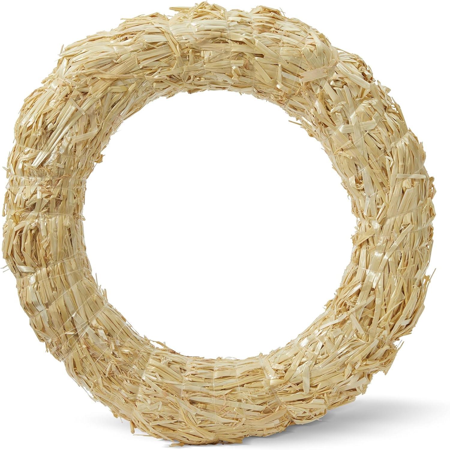 Natural Straw 18-Inch Outdoor Floral Wreath Form