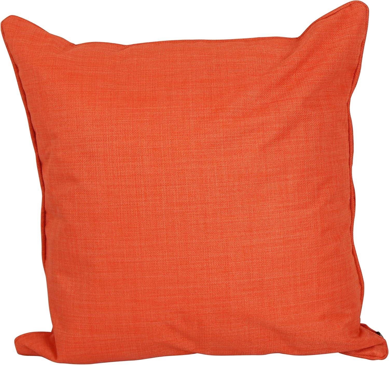 25-inch Double-corded Spun Polyester Square Floor Pillows with Inserts (Set of 2) 9813-CD-S2-REO-SOL-13