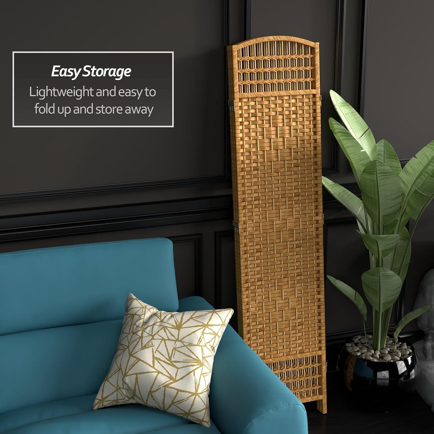 67" x 64" Weave 5 Panel Room Divider