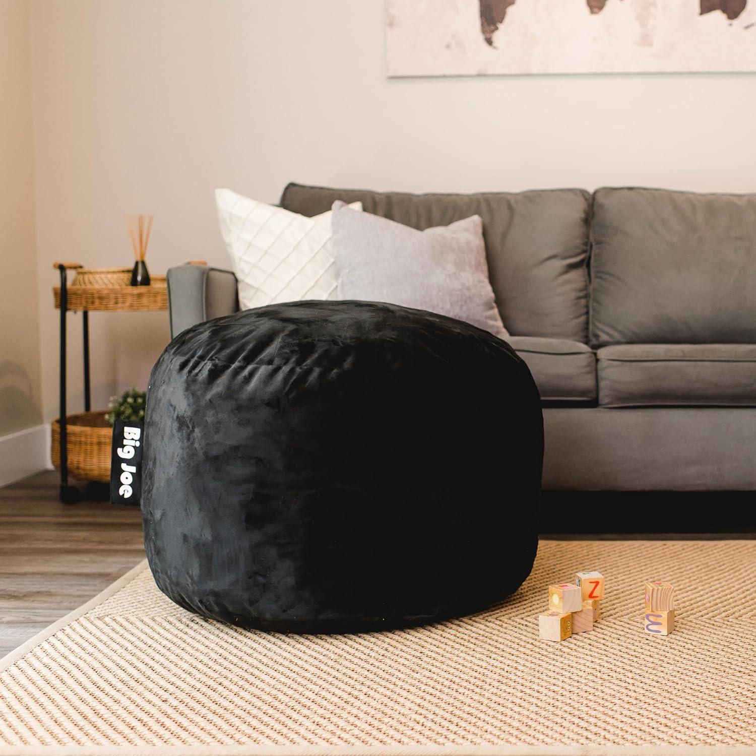 Big Joe Extra Large Memory Foam Bean Bag Sofa with Soft Removable Cover