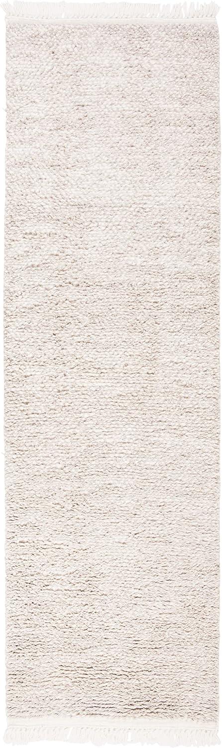 SAFAVIEH Casablanca Claud Solid Wool Runner Rug, Beige, 2'3" x 8'