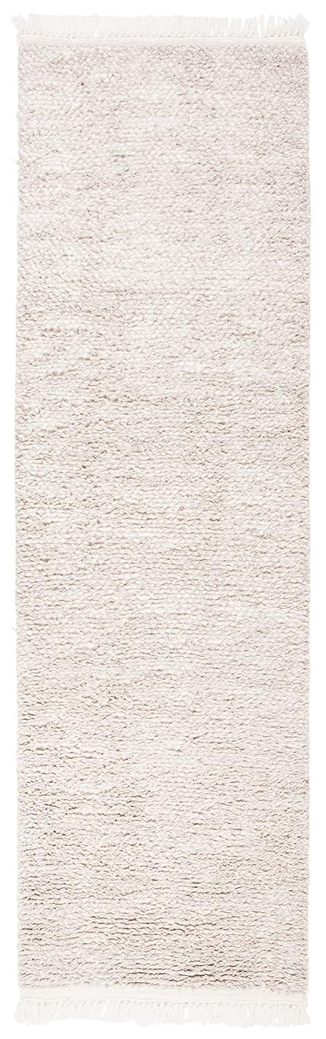 SAFAVIEH Casablanca Claud Solid Wool Runner Rug, Beige, 2'3" x 8'