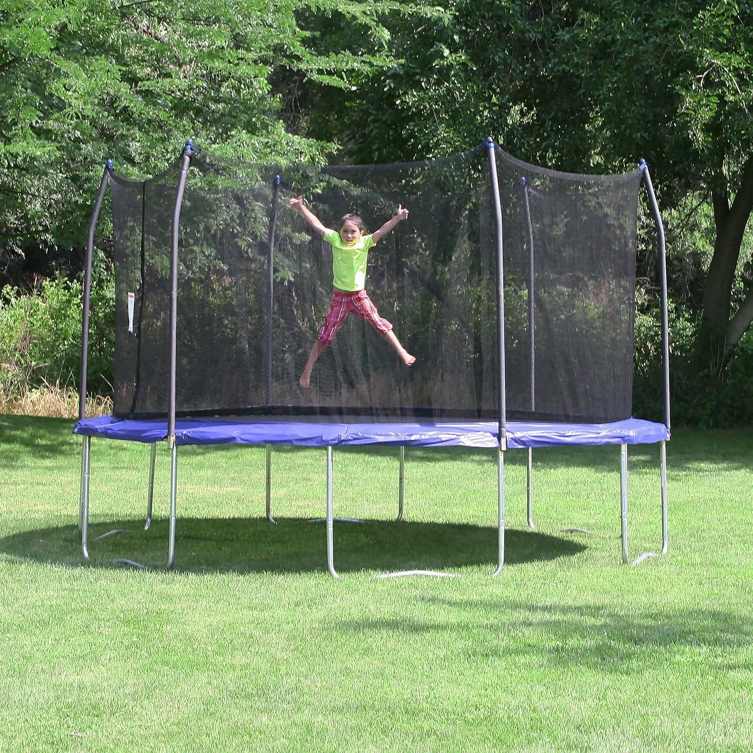 Skywalker Trampolines 16' Round Trampoline with Enclosure - Blue