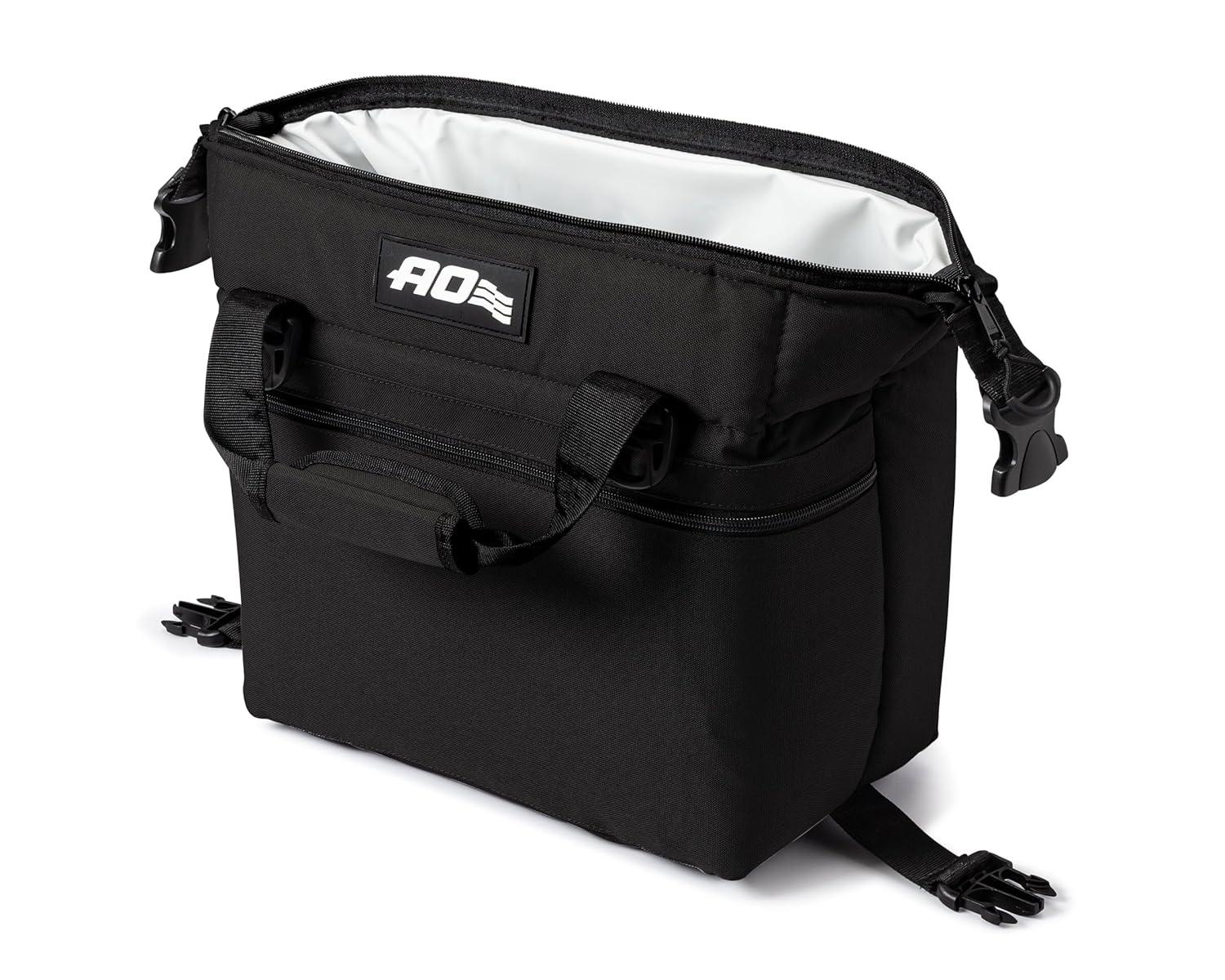AO Coolers Original 12 Can Soft Side Cooler w/ High Density Insulation, Black