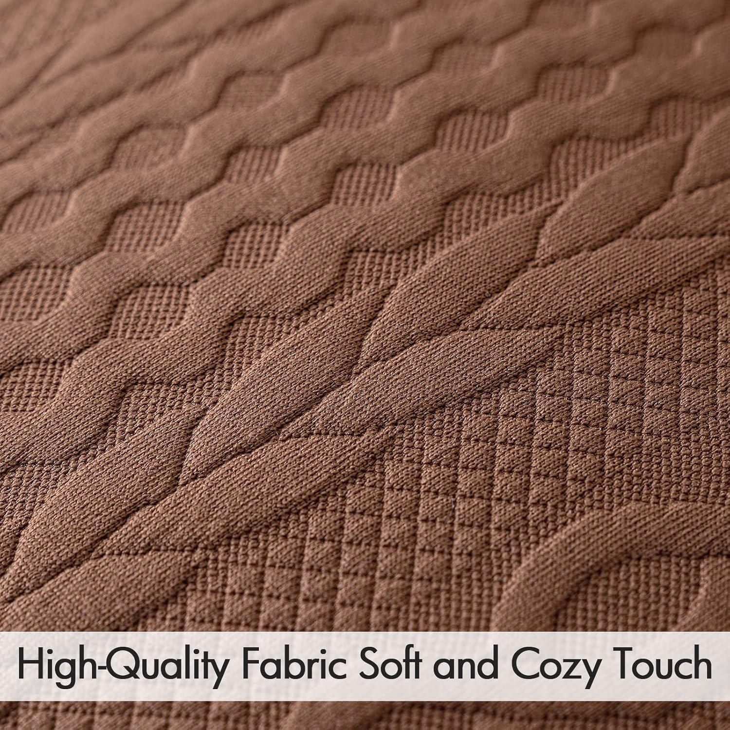 ZAHAZOHO Pack of 2 Soft Textured Throw Decorative Pillow Covers for Couch Sofa, 18x18 inch, Brown