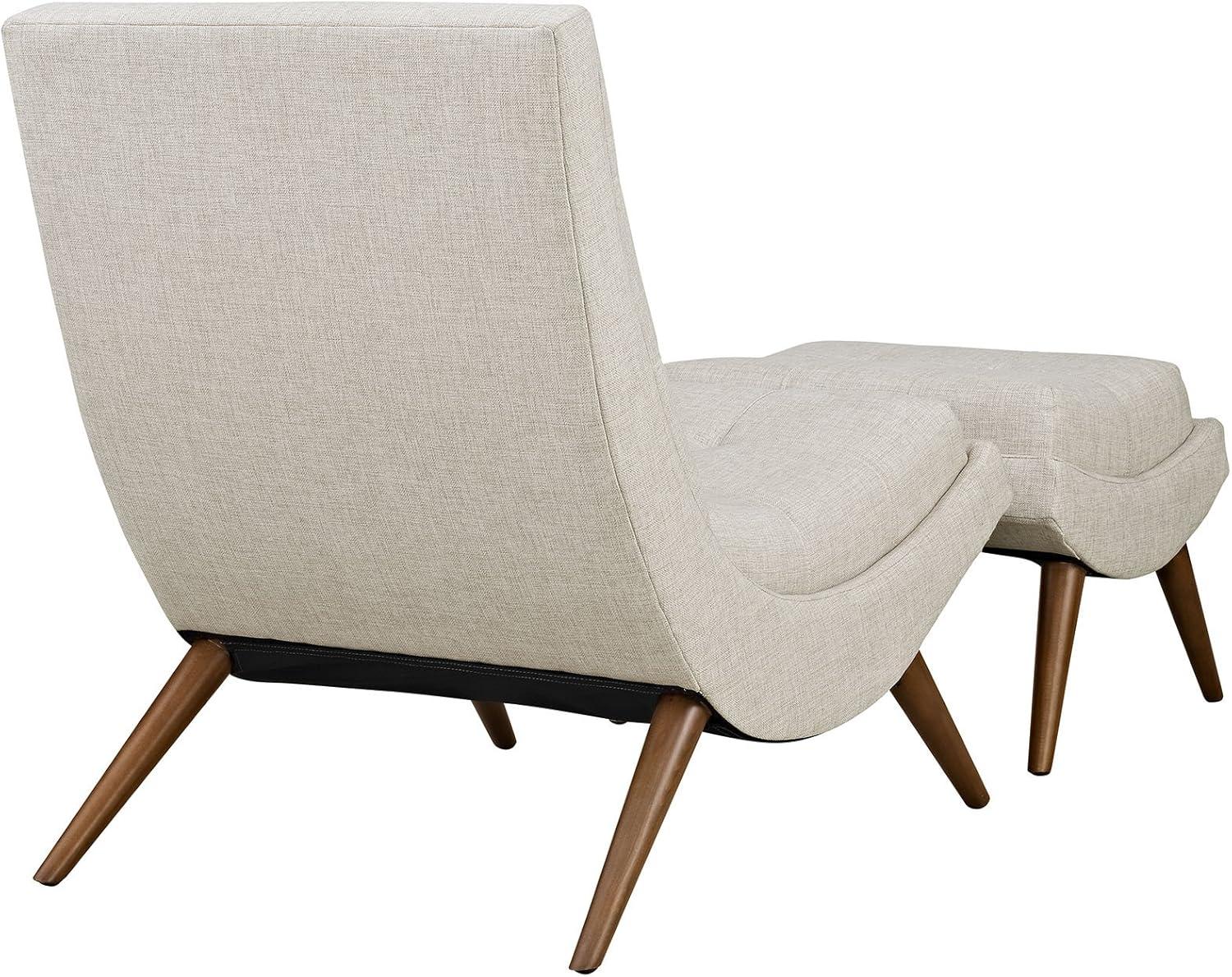 Modway Ramp Mid Century Fabric Lounge Chair Set