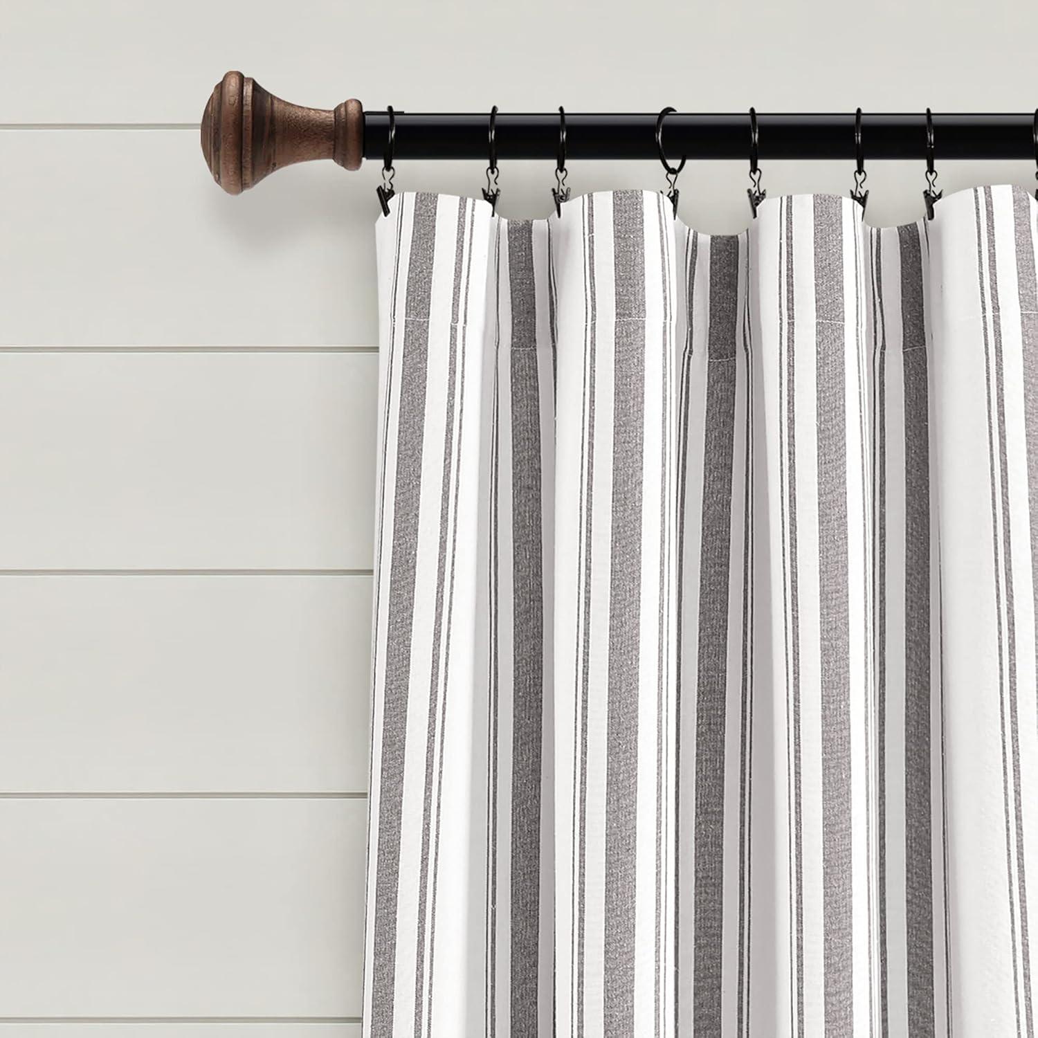 Cotton Blend Semi Sheer Curtain Pair (Set of 2)