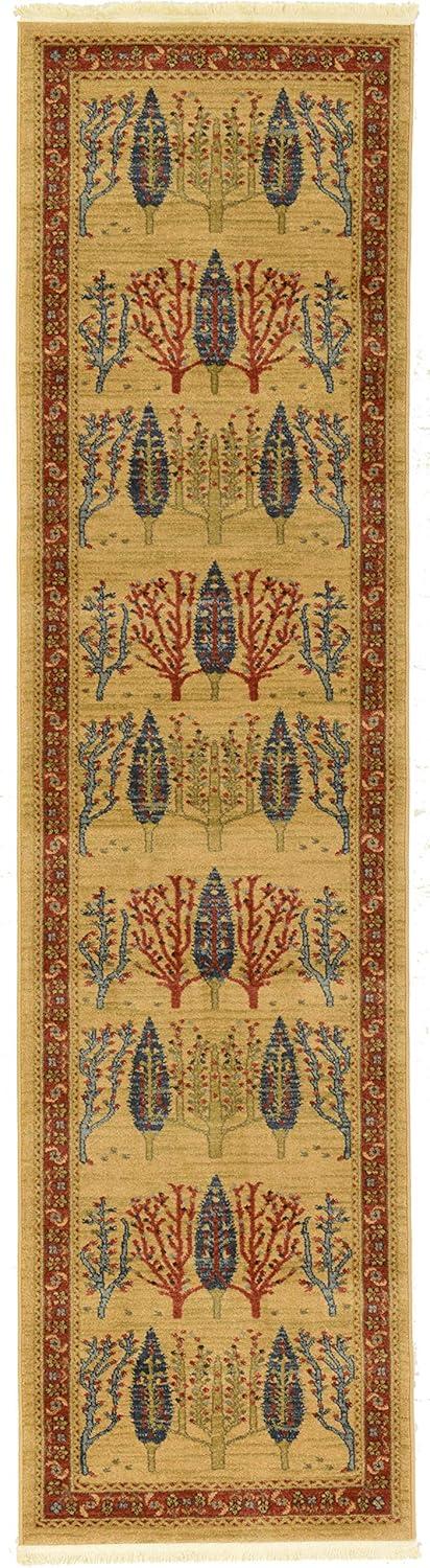 Unique Loom 2' 7 x 10' 0 Runner Tan Fars Mesquite Area Rug