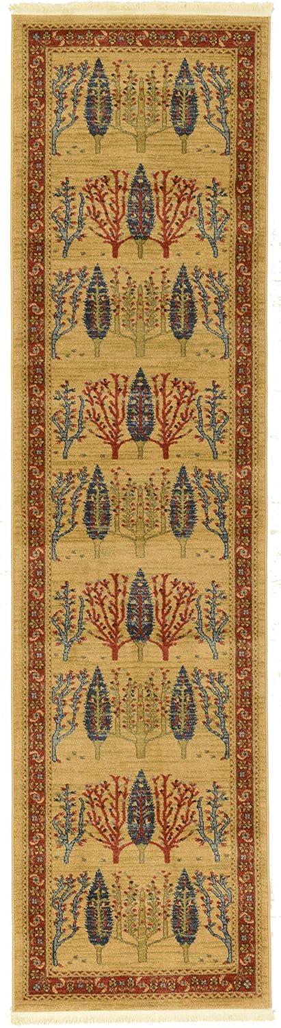 Unique Loom 2' 7 x 10' 0 Runner Tan Fars Mesquite Area Rug