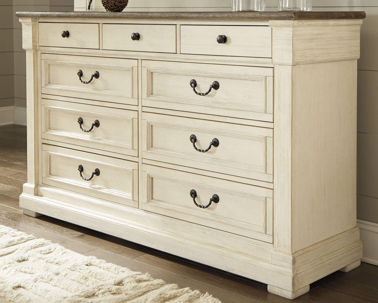 Bolanburg Dresser Antique White: 9-Drawer Storage, No Assembly - Signature Design by Ashley
