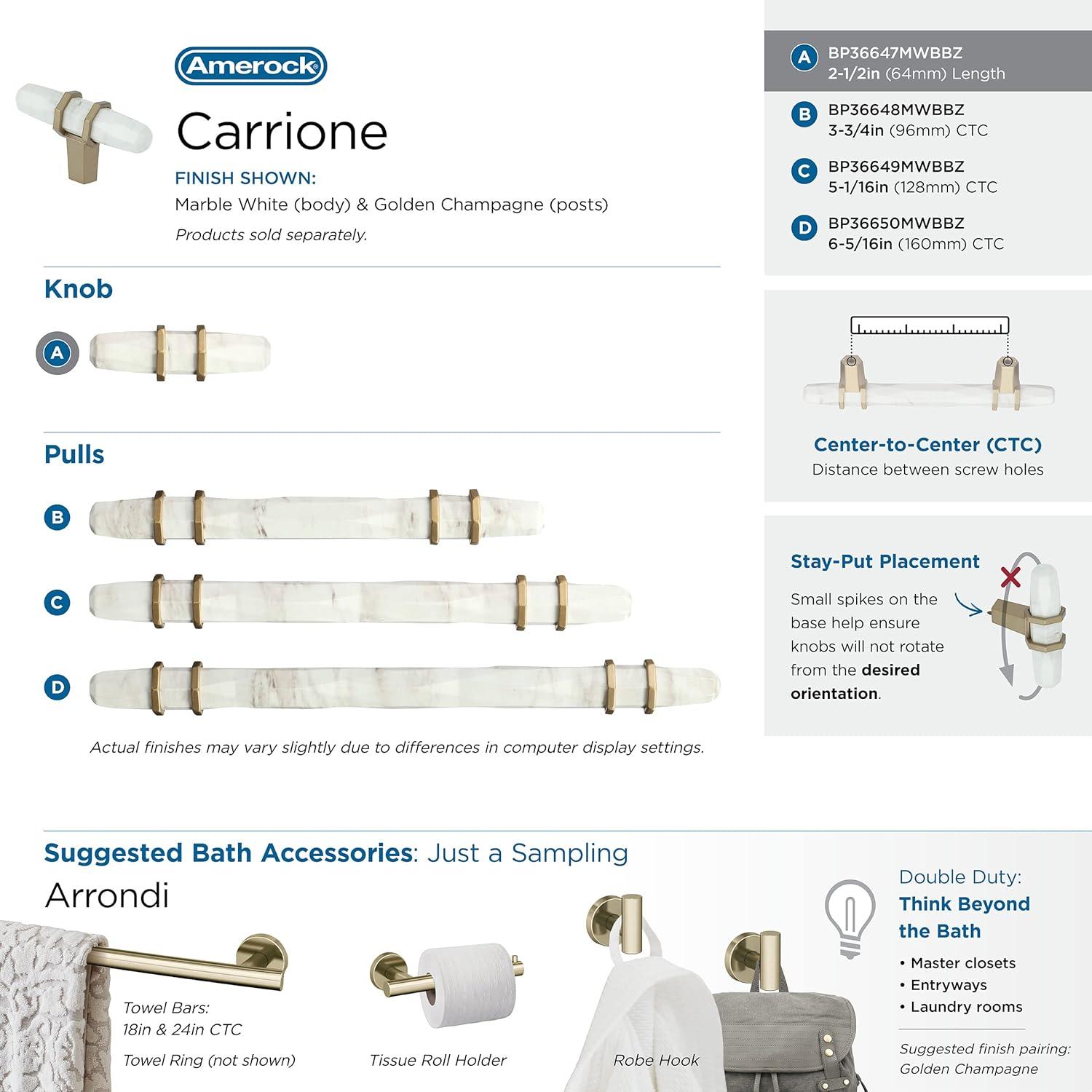 Carrione 1 9/16" Length Bar Knob