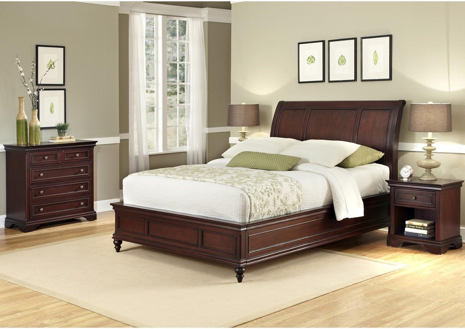 Lafayette Cherry Mahogany King Sleigh Headboard