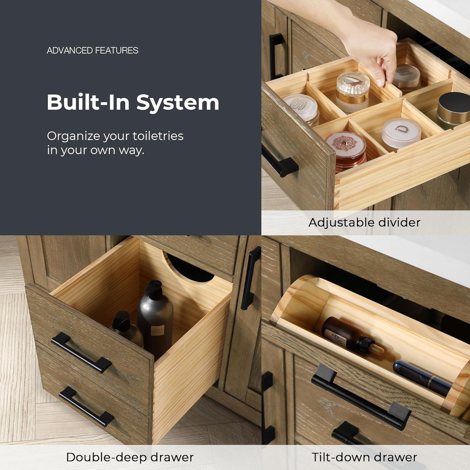 OVE Decors Bailey 42" Single Bathroom Vanity with Premium Countertop