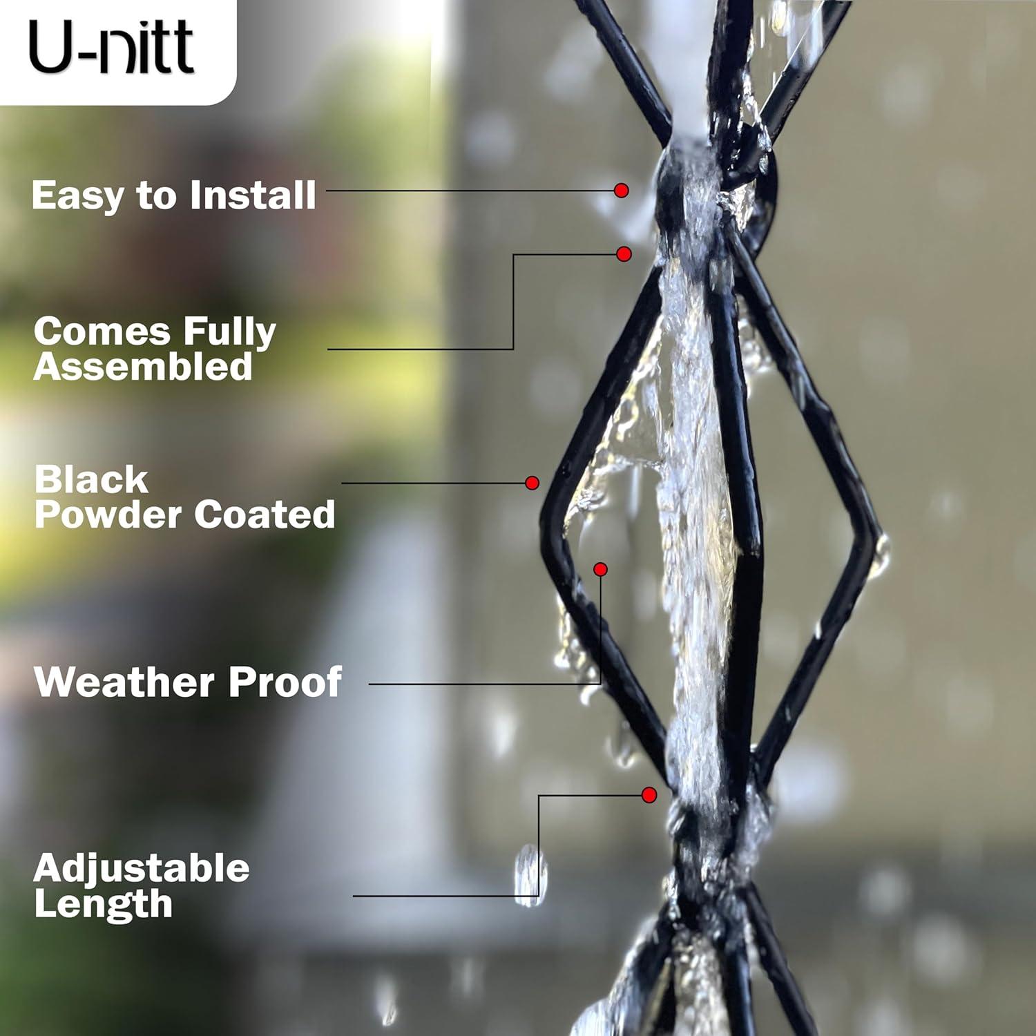U-nitt Diamond Rain Chain 8.5 ft