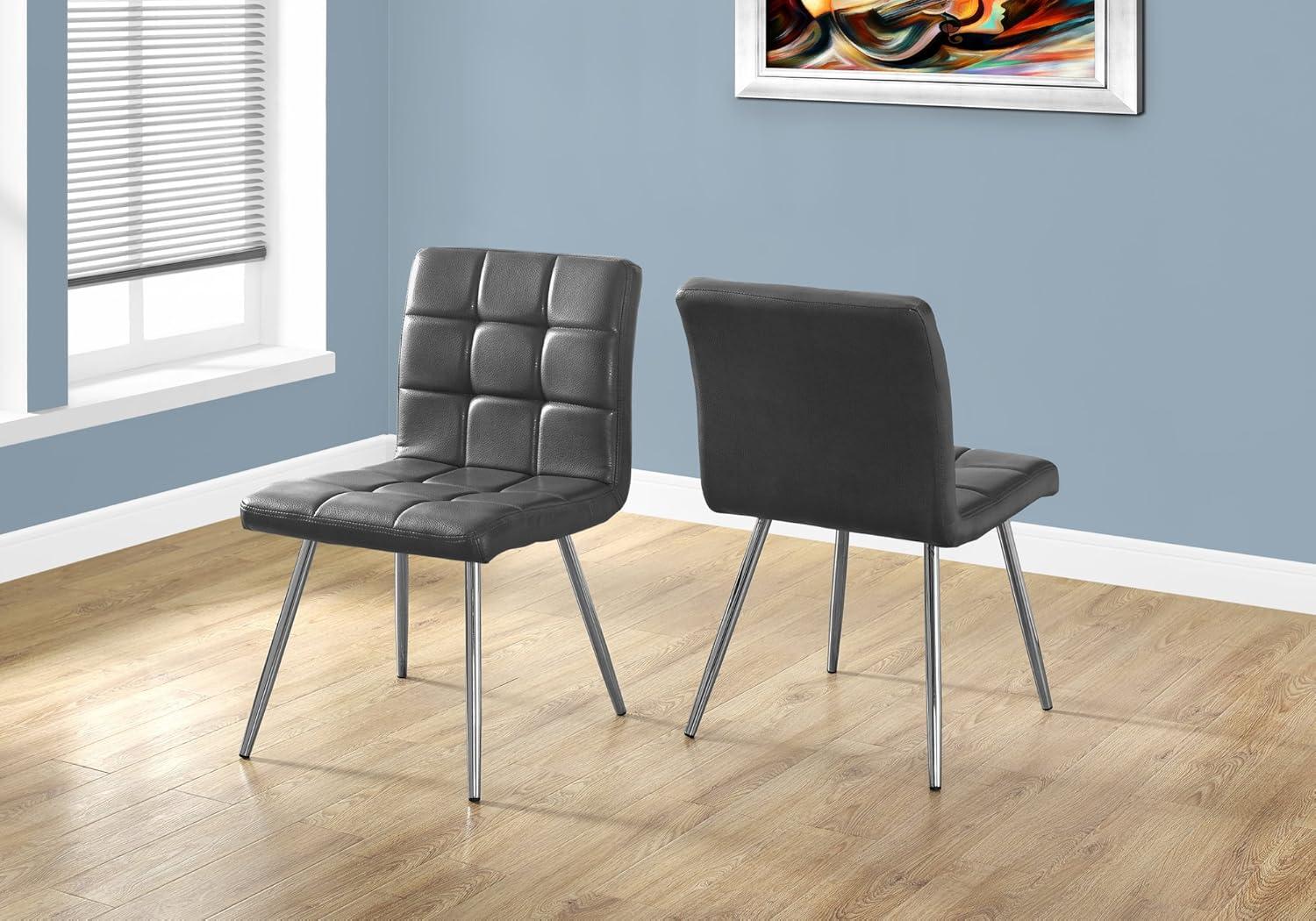 Lettunich Dining Chair Side, Upholstered, Kitchen, Dining Room, Pu Leather Look