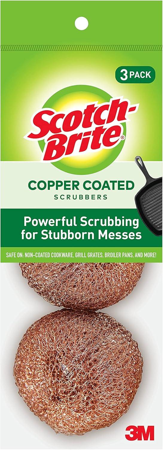 Scotch-Brite Copper Coated Steel Wool Scrubbers - 3 Pack