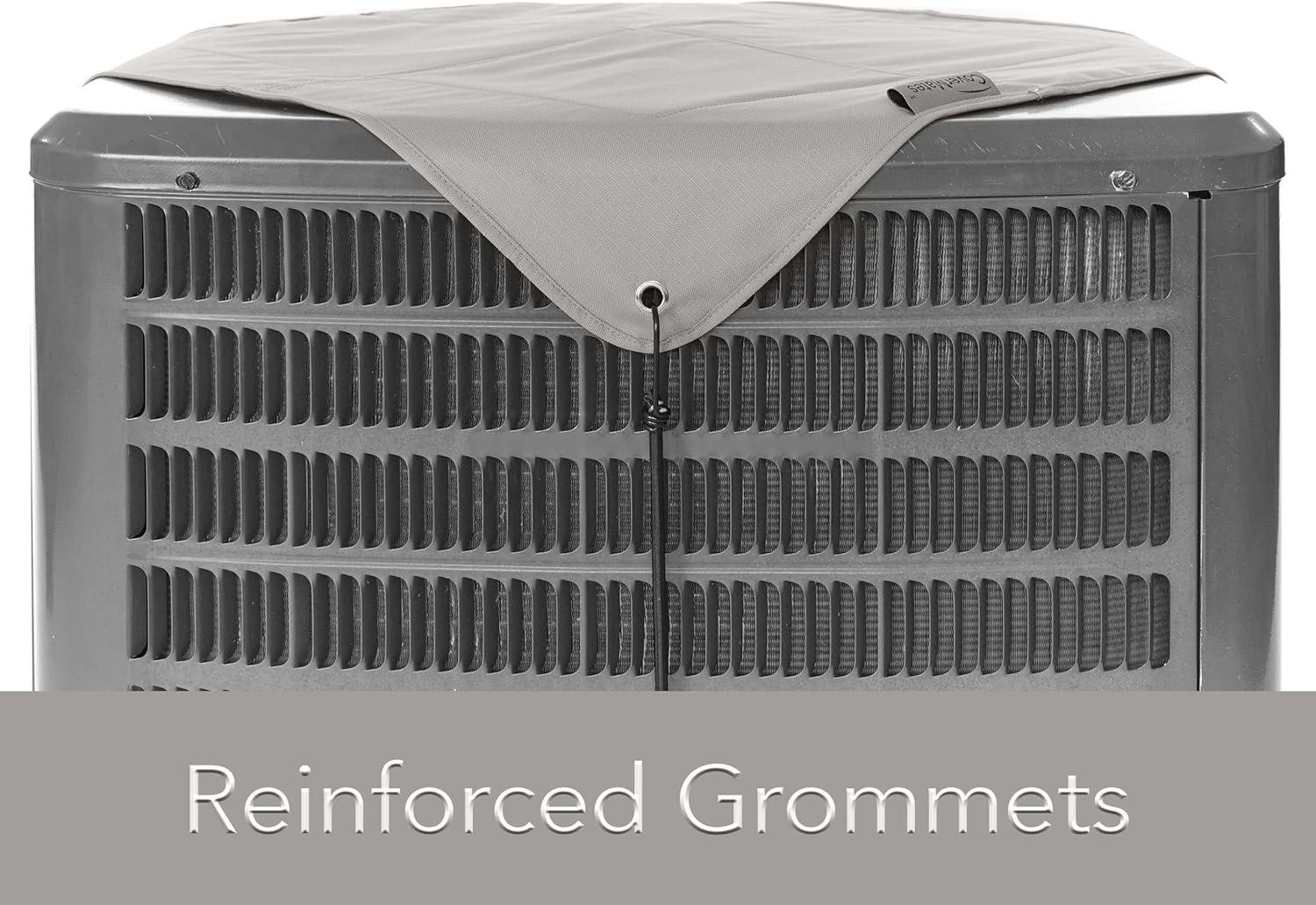 Covermates Armor Top Air Conditioner Cover â€“ Durable Outdoor Protection for AC Units, Ultima 600D Polyester, Armor Top 24W x 24D, Ripstop Grey