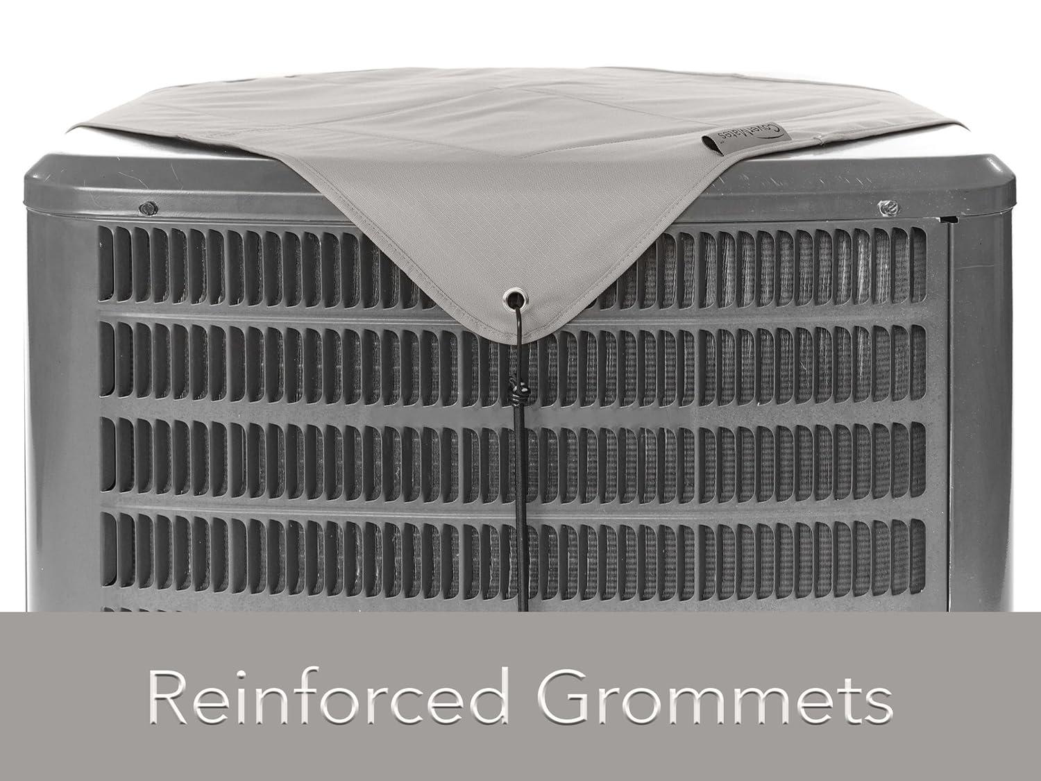 Covermates Armor Top Air Conditioner Cover â€“ Durable Outdoor Protection for AC Units, Ultima 600D Polyester, Armor Top 24W x 24D, Ripstop Grey