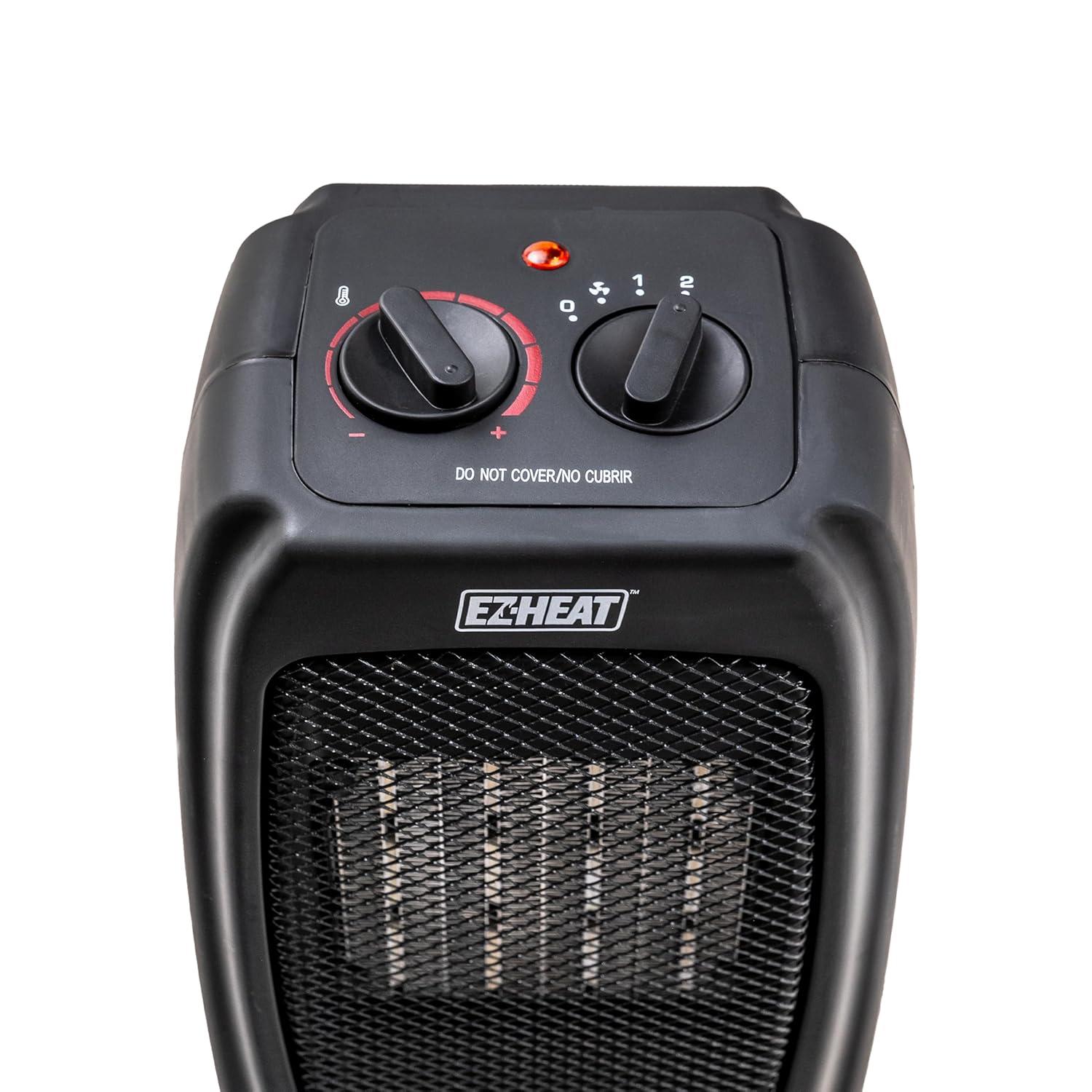 EZ-Heat Personal Ceramic Desktop Space Heater with Thermostat