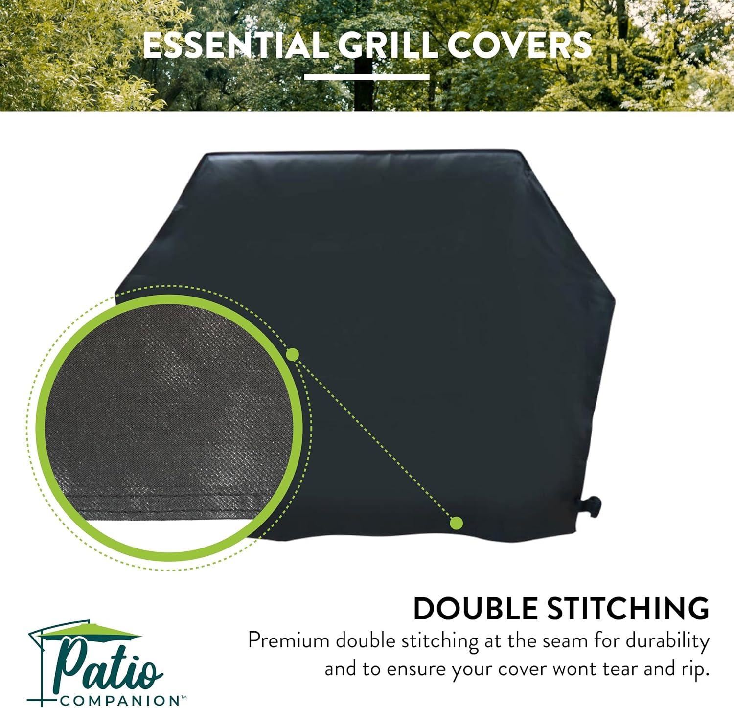 Patio Companion Essential, BBQ Grill Cover, 1 Year Warranty, Heavy-Duty Material, Waterproof and Weather Resistant, Gas Grill Cover