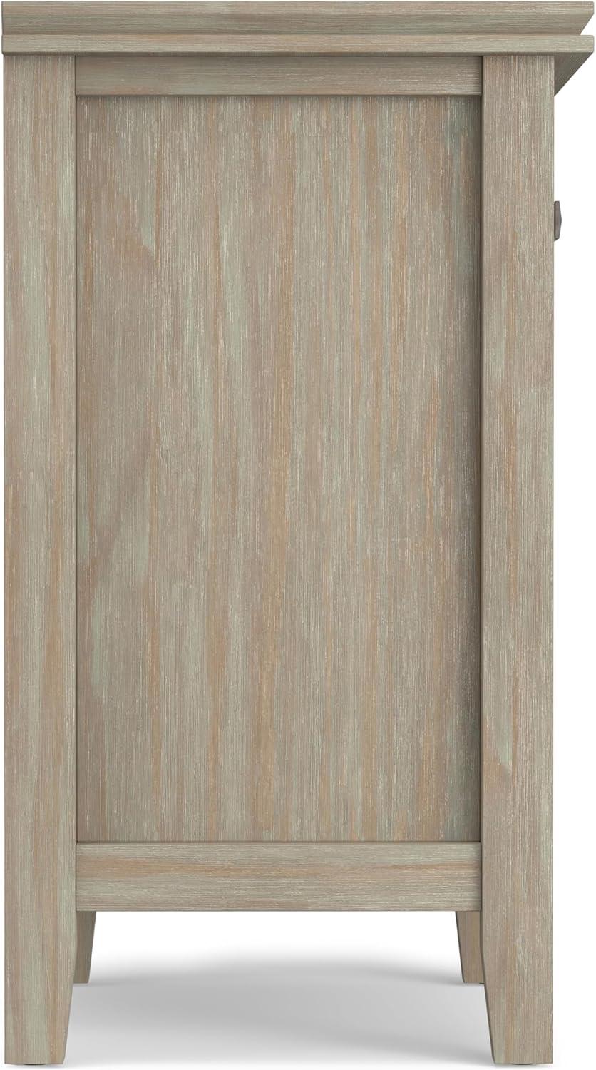 Simpli Home Artisan 24"W Solid Wood Nightstand with Drawer and Shelves