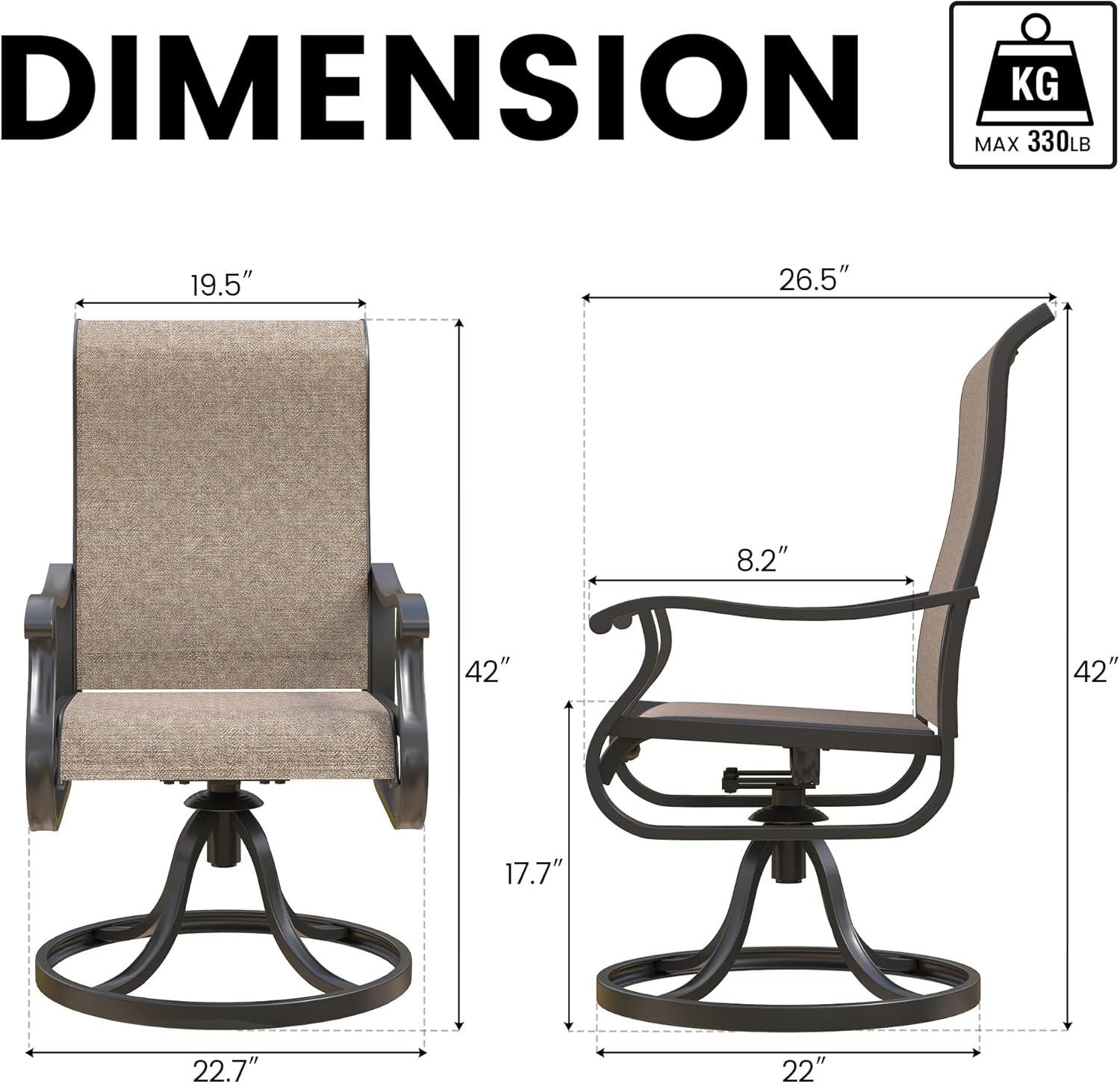 Joclynn Swivel Patio Dining Armchair