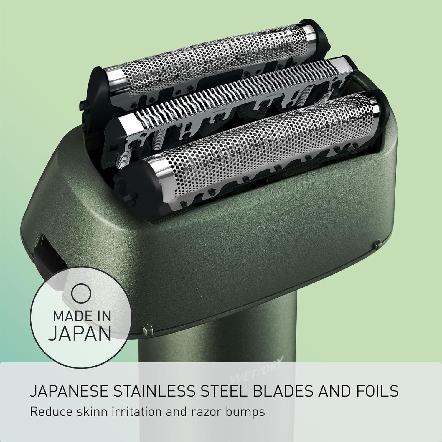 Panasonic Electric Razor for Men, Wet Dry Shaver with 3-Blade Cutting System, Ergonomic Handle and USB-C Charging- ES-RM3B-G