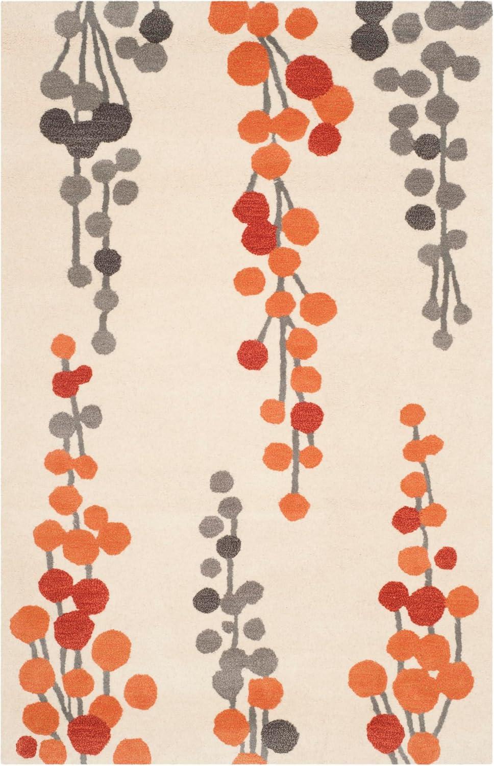 Soho SOH338 Hand Tufted Area Rug - Beige/Orange - 5'x8' - Safavieh.