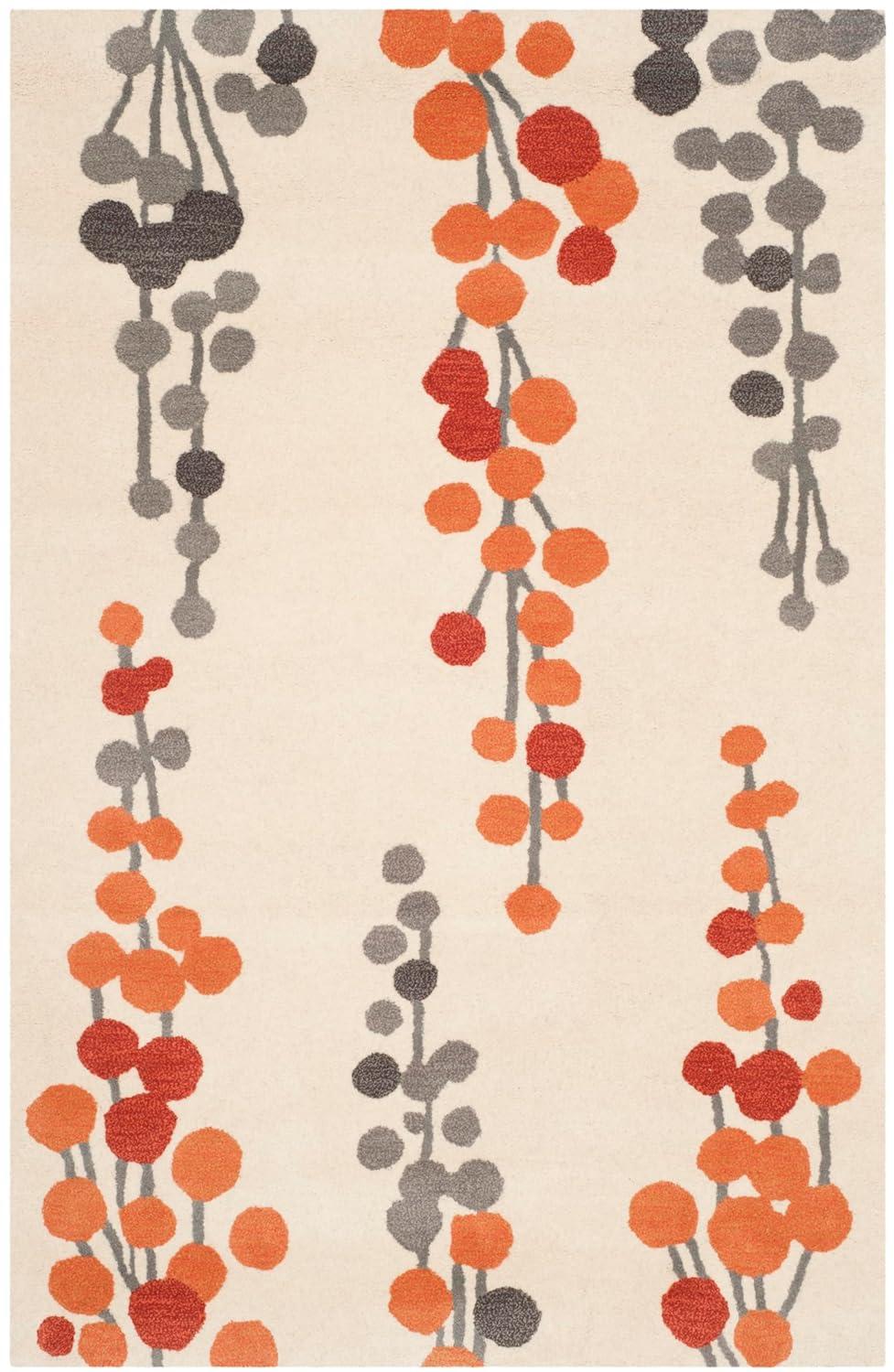 Soho SOH338 Hand Tufted Area Rug - Beige/Orange - 5'x8' - Safavieh.