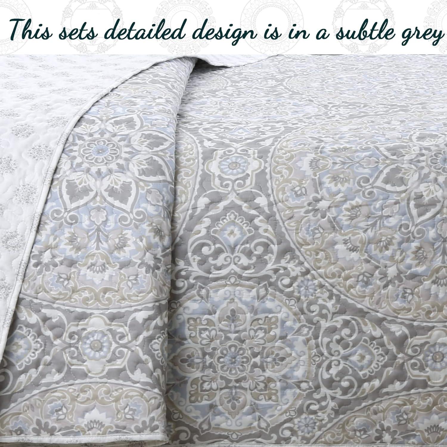 Cozy Line Home Fashion Damask Quilt Set