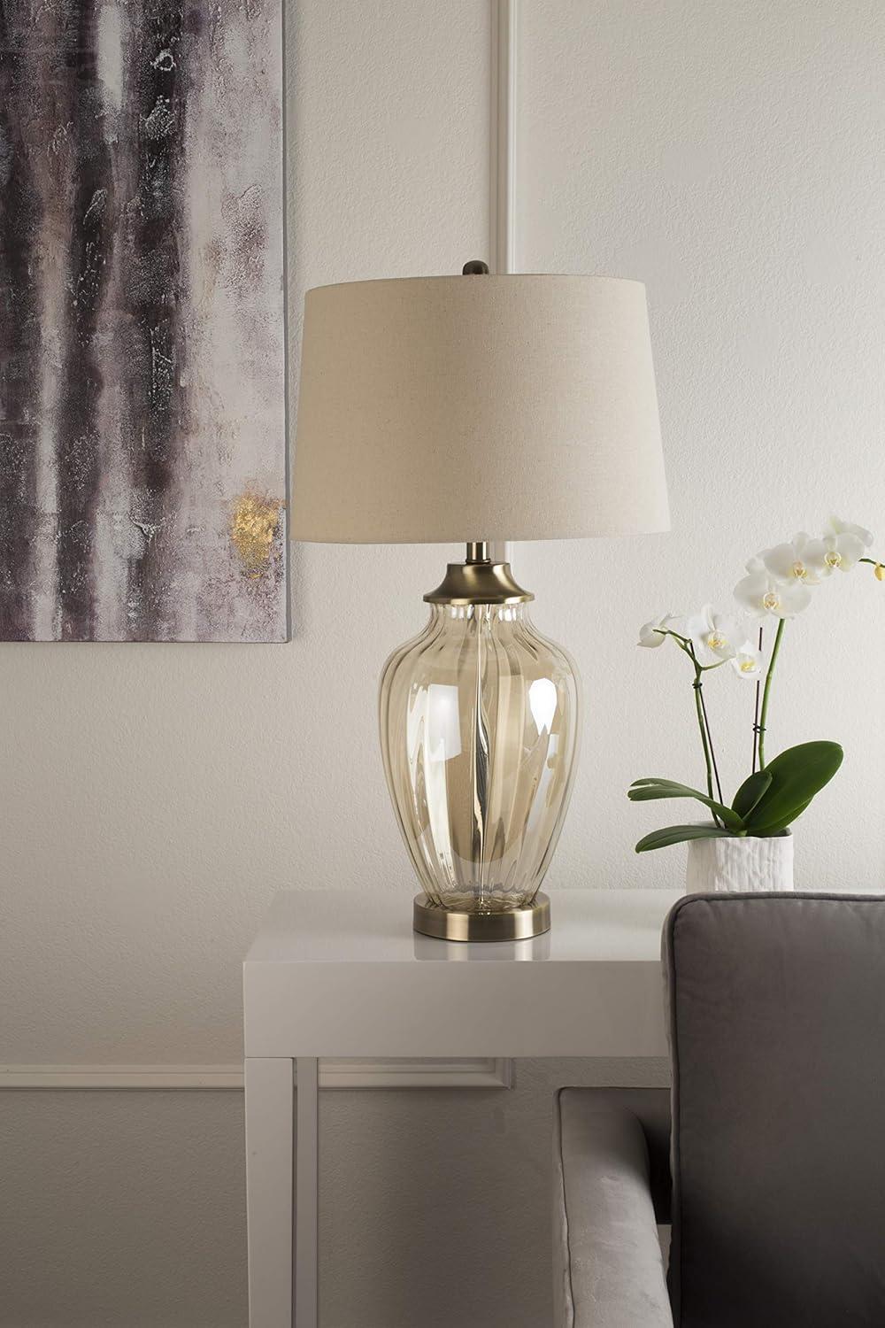 28.50"H Golden Gaze Glass Table Lamp