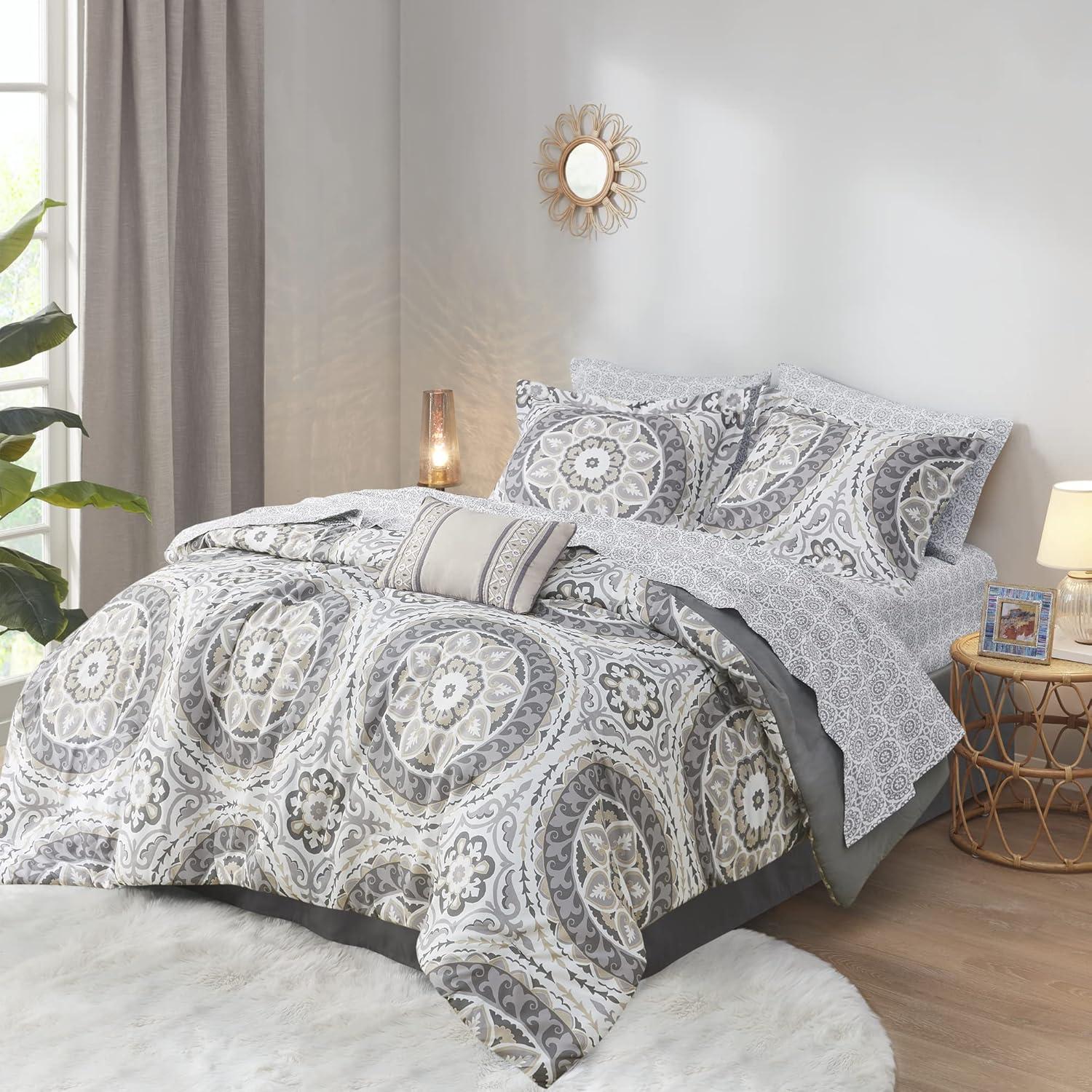 510 Design Estrin 9 PC Comforter Set with Cotton Bed Sheets