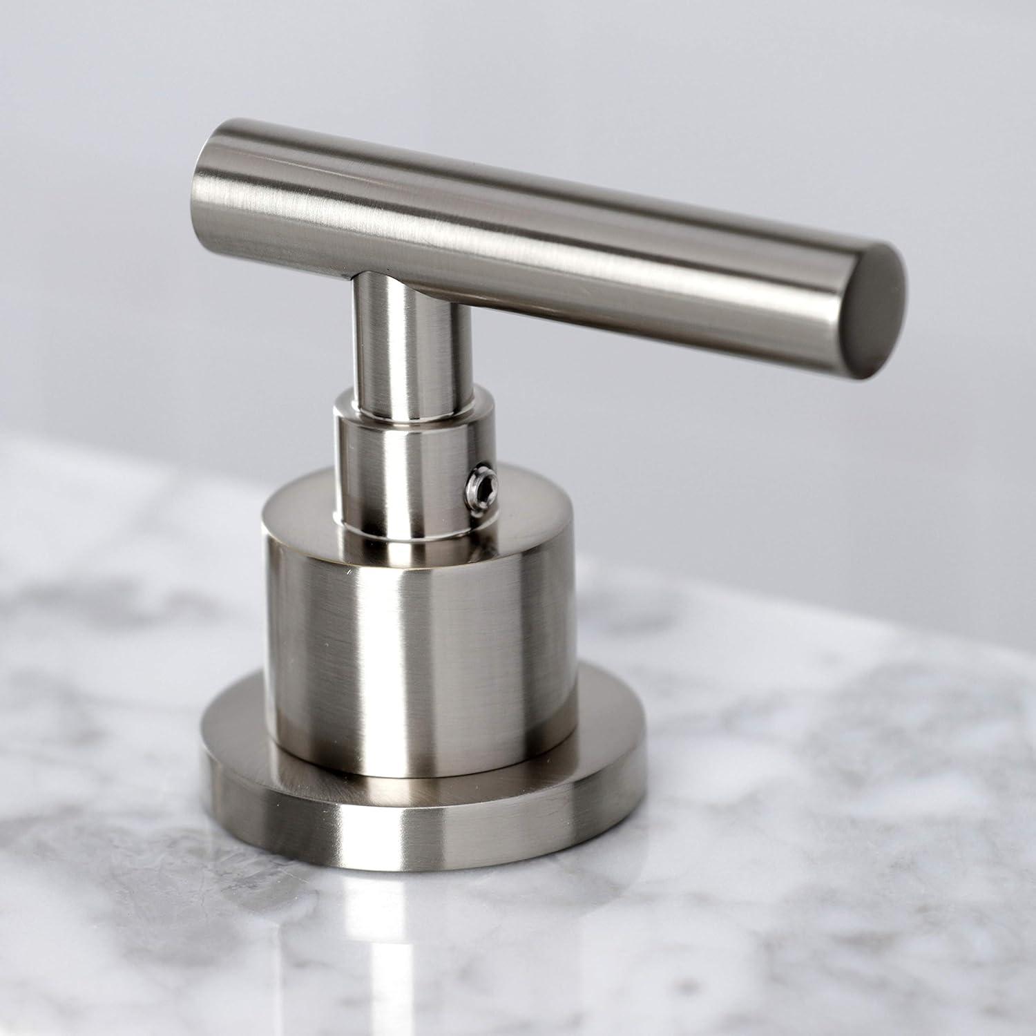 Kingston Brass FSC8958CML Kingston Brass Manhattan Two-Handle 3-Hole Deck Mount Widespread Bathroom Faucet with Brass Pop-Up Drain
