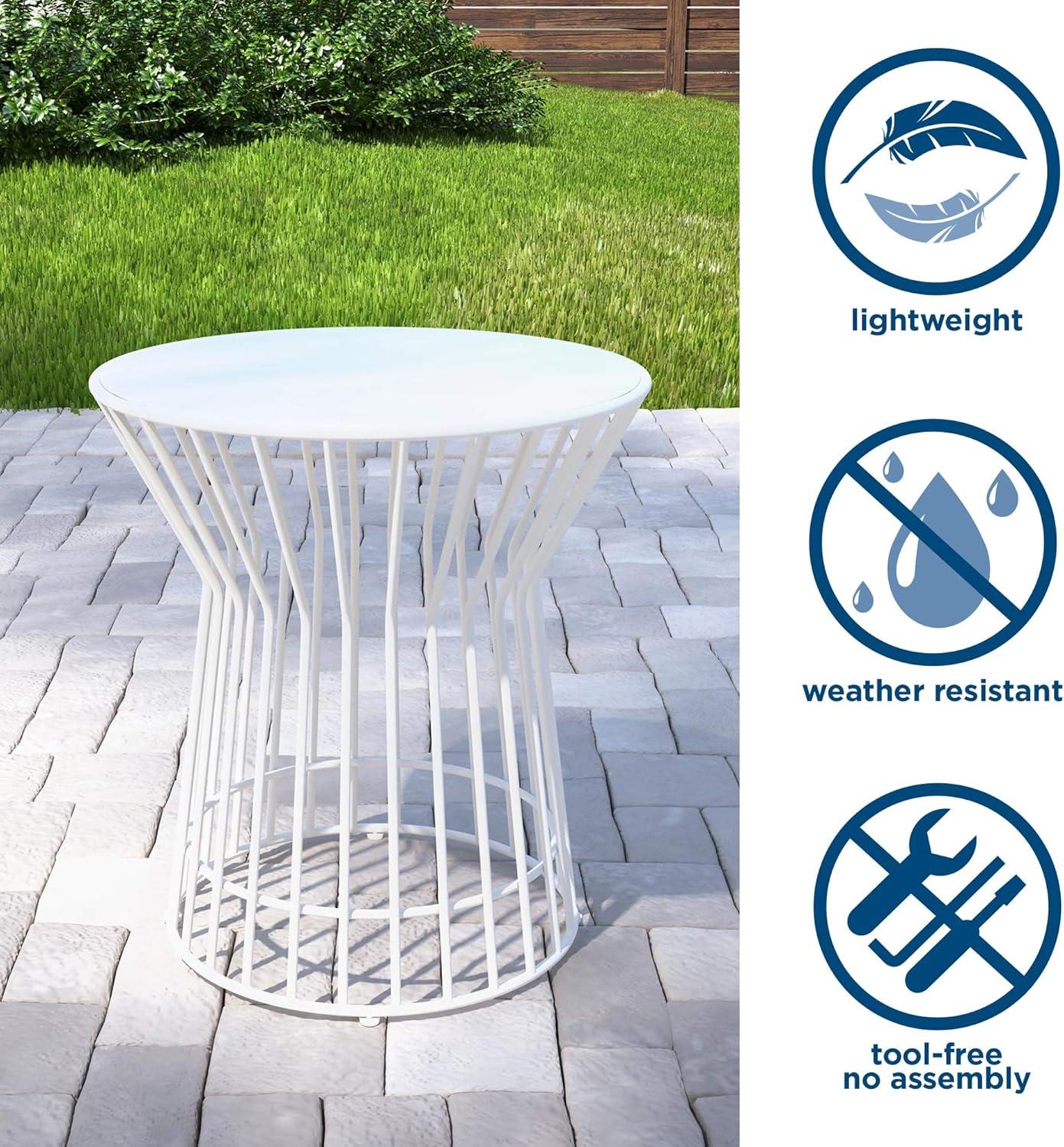 Roberta 20.08'' Metal Outdoor Side Table