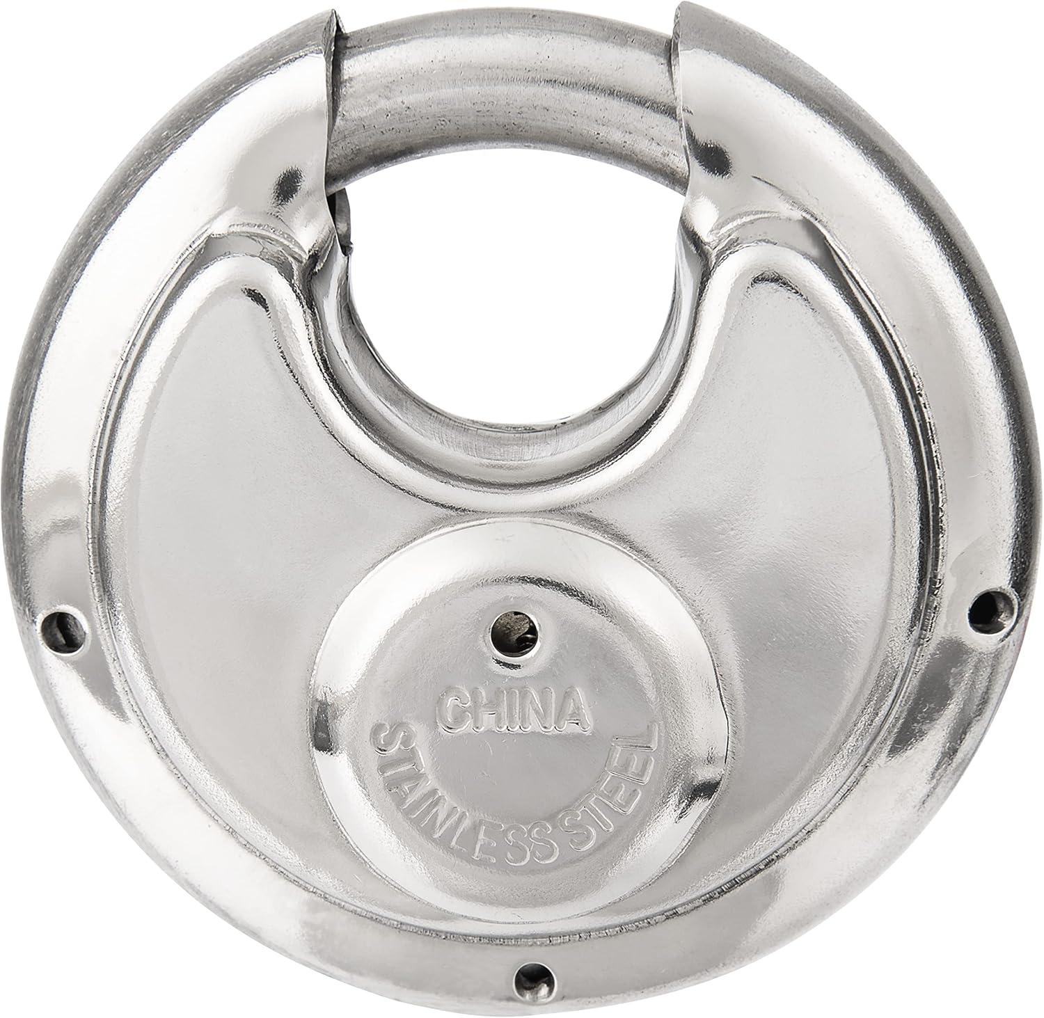 (2 pack) Brinks Commercial Stainless Steel 70mm Keyed Discus Padlock with 5/8in Shackle