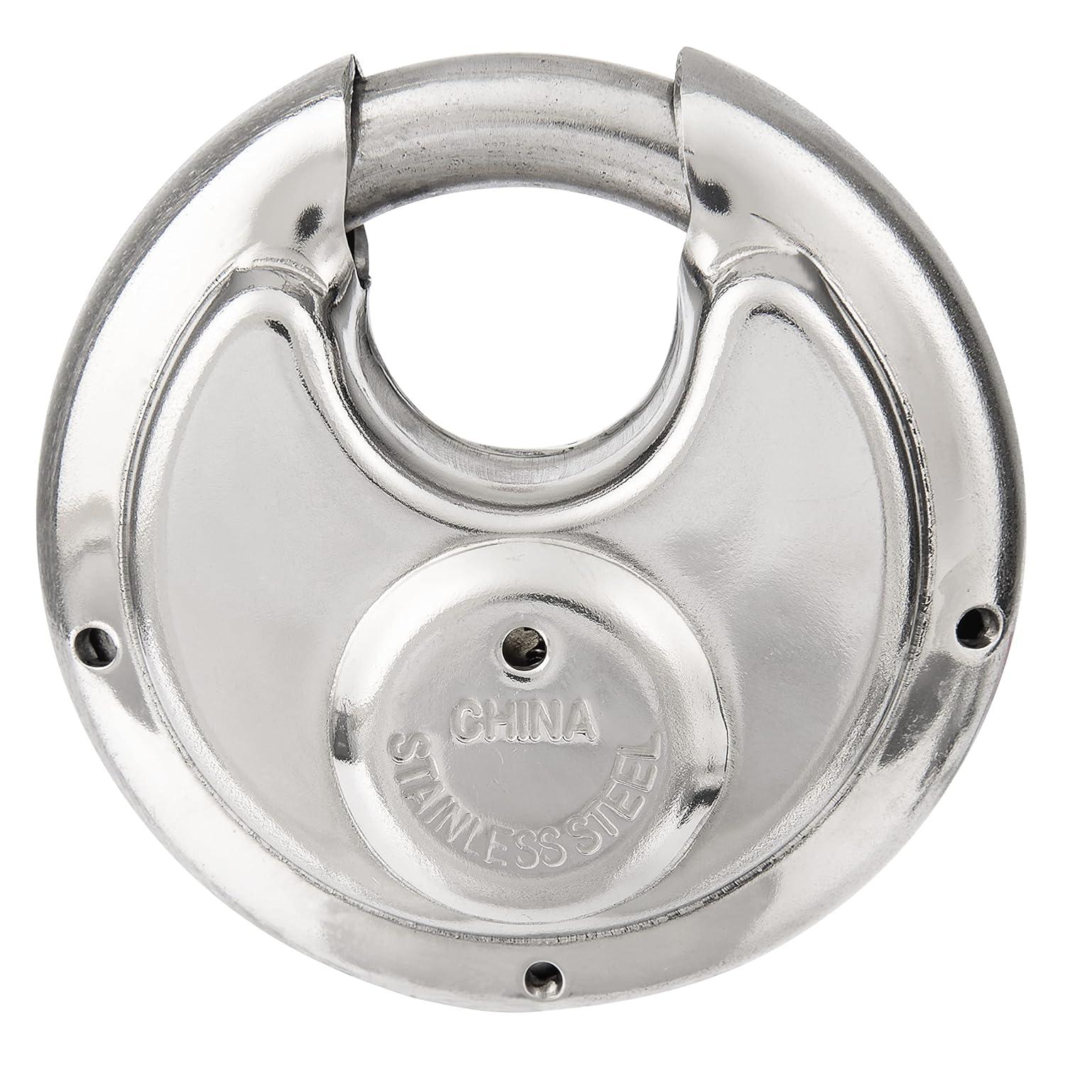 (2 pack) Brinks Commercial Stainless Steel 70mm Keyed Discus Padlock with 5/8in Shackle