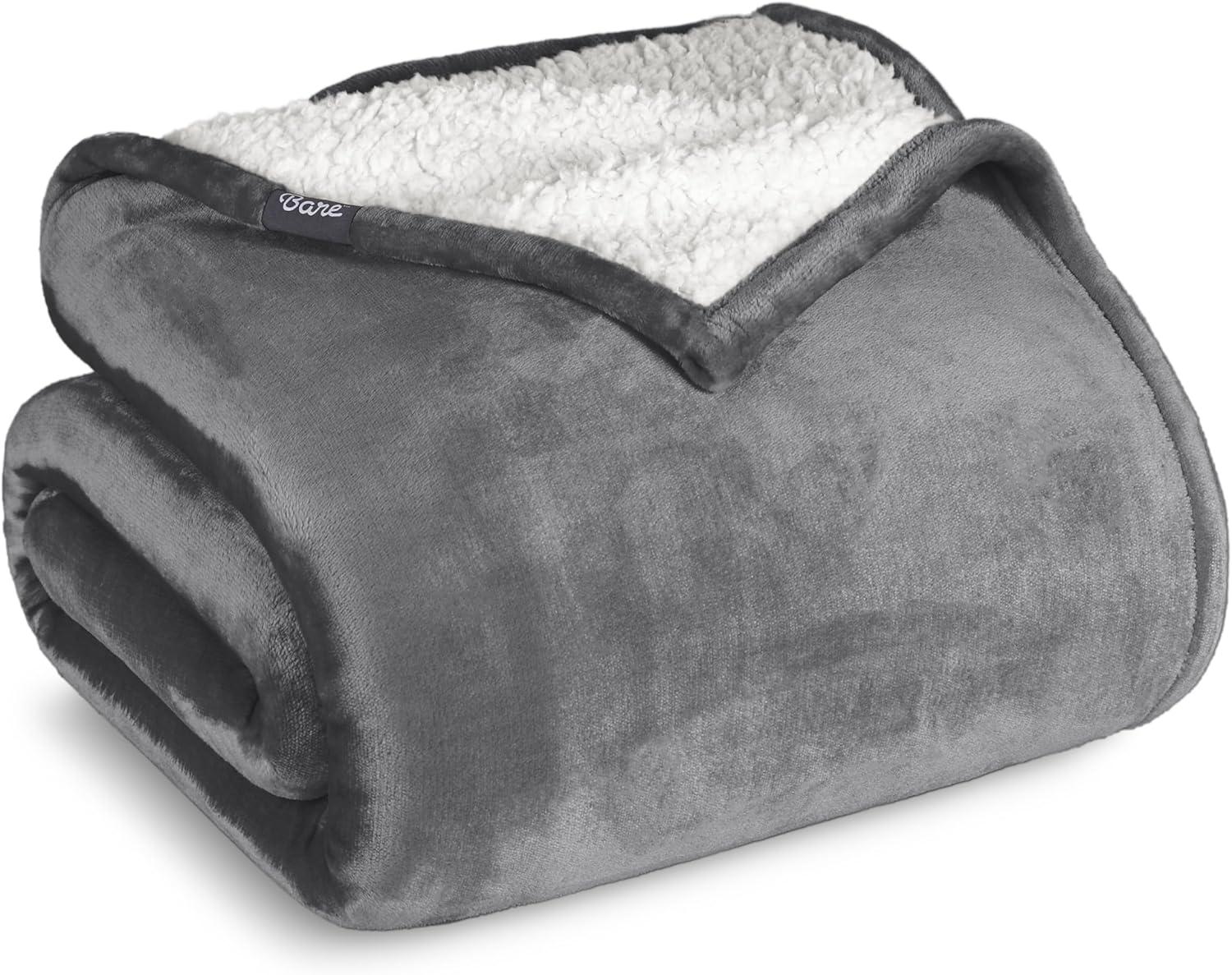 Bare Home Sherpa Fleece Blanket