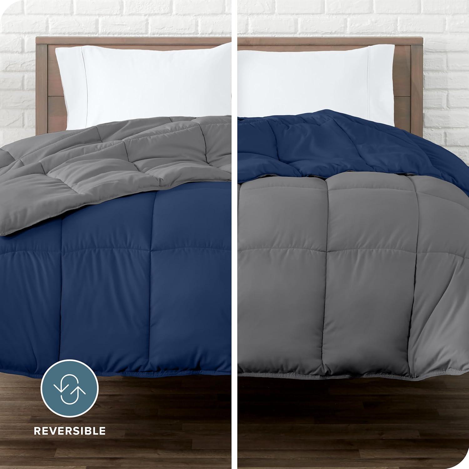 Bare Home Premium Ultra Soft Modern & Contemporary Box Stitch Comforter