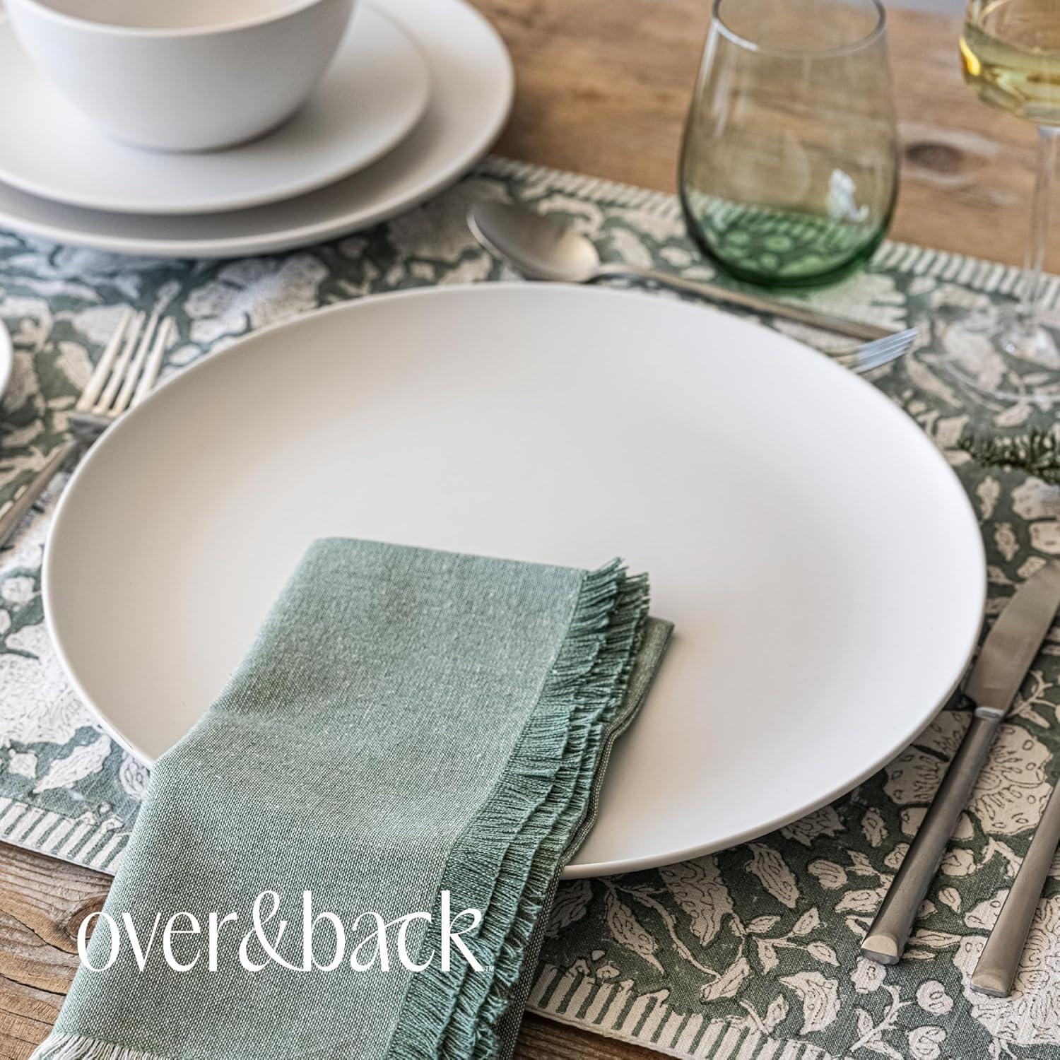 over&back Coupe Round 13" Serving Platter - Semi - Perfect for Tabletop & Décor