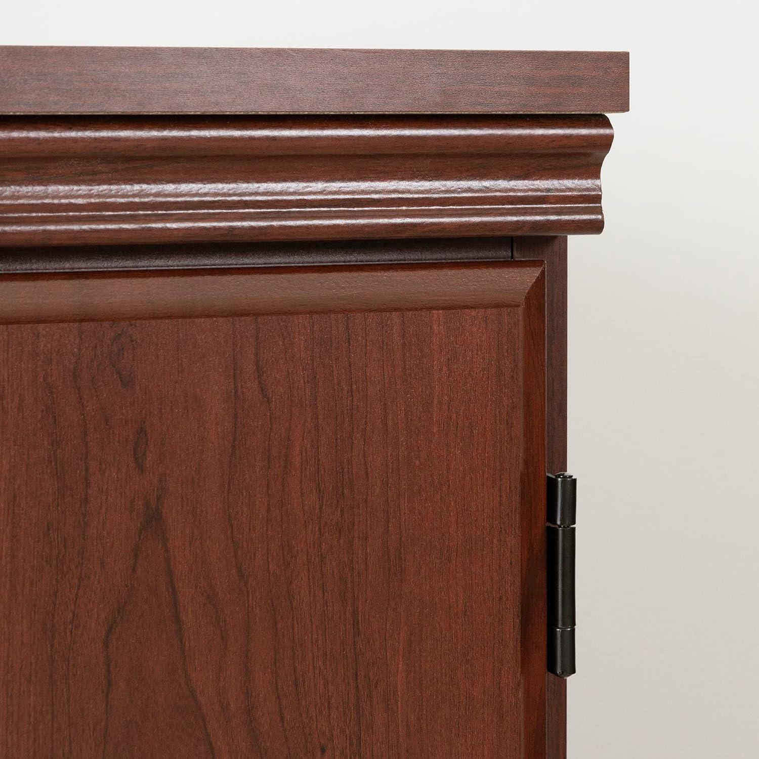 2 Door Morgan Storage Cabinet Royal Cherry - South Shore: Laminated Particleboard, Adjustable Shelves