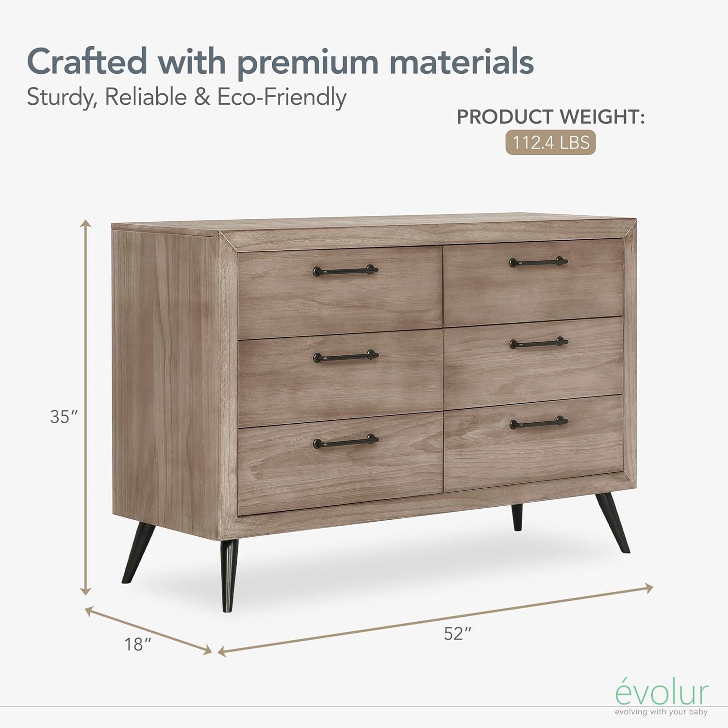 Stilnovo Solid Wood 18'' W 6 - Drawer Dresser