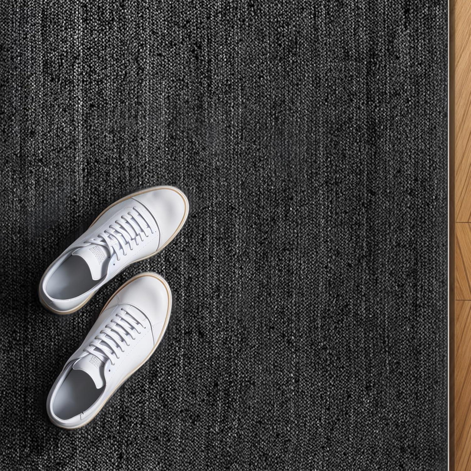 QUINCH Natural Fiber Jute Rug Hand Braided Farmhouse Rectangle Area Rug