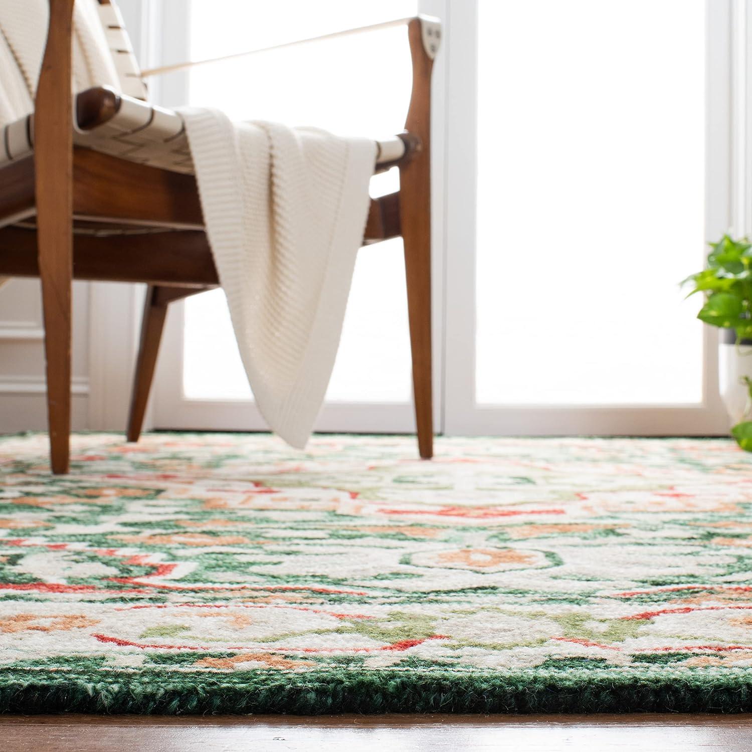 Aspen APN705 Hand Tufted Area Rug - Green/Ivory - 5'x8' - Safavieh.