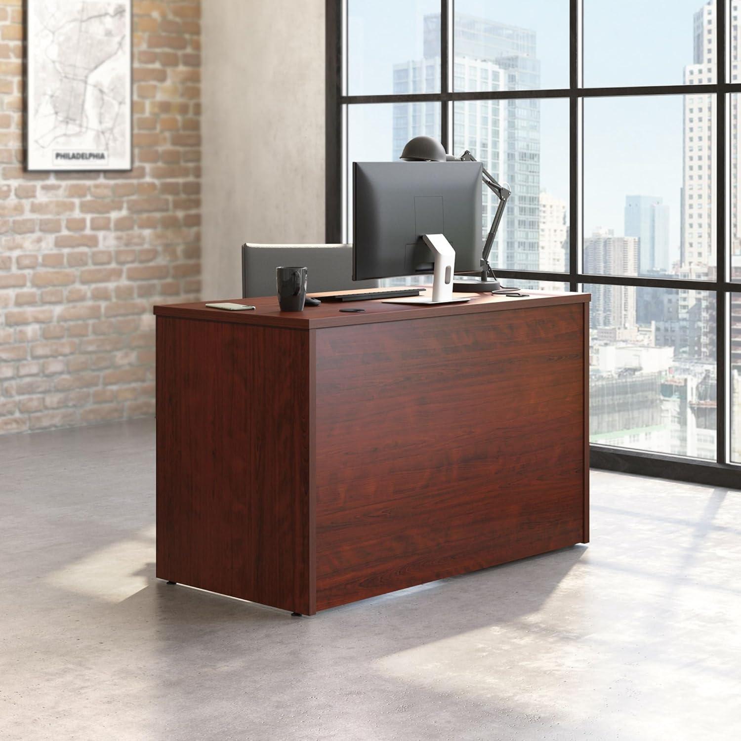 Sauder Affirm Engineered Wood 48" x 24" Computer Desk in Classic Cherry