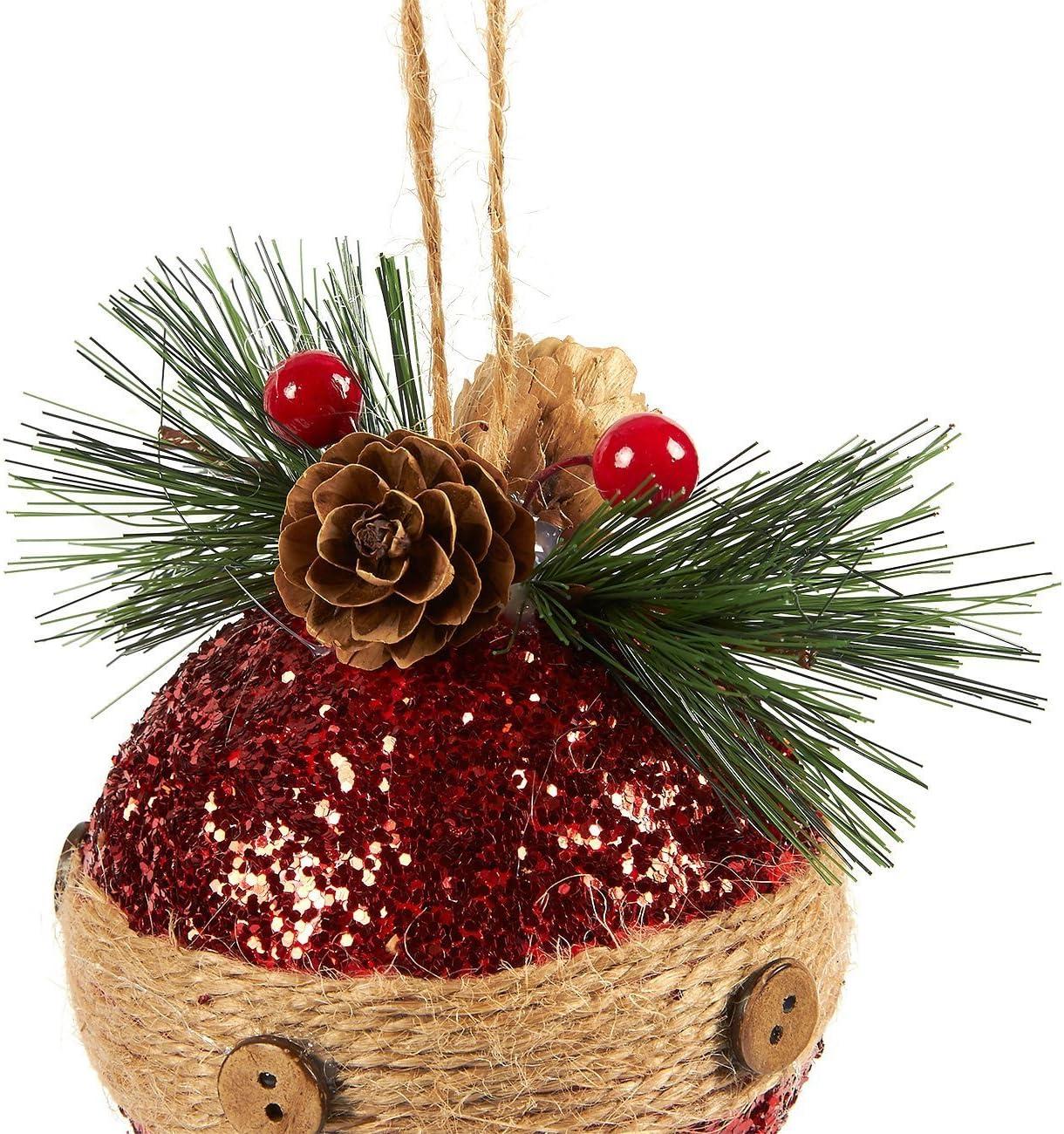 Juvale Rustic Christmas Tree Ornaments, Farmhouse Holiday Decorations, Assorted Designs, 3 x 5.4 In