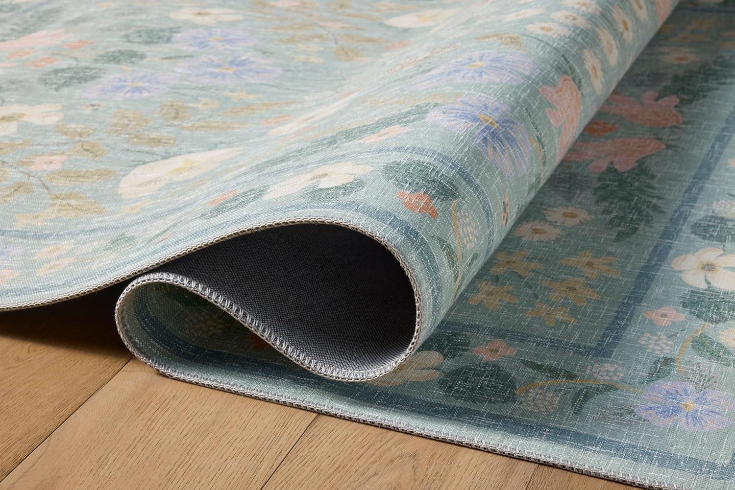 Rifle Paper Co. x Loloi Floral Willow Sky Area Rug