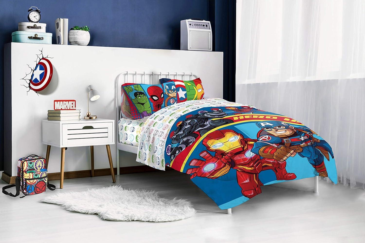 Marvel Superhero Adventures Double Team 4 Piece Twin Bed Set