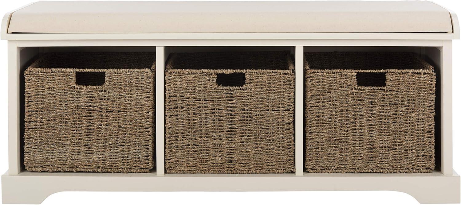 Lonan Wicker Storage Bench  - Safavieh